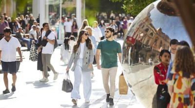 Rundle-Mall-pedestrians-walk-balls-in-background.jpg